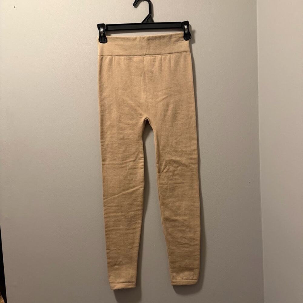 Kathy fleece line leggings, one size tan - Picture 2 of 6